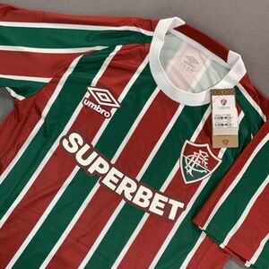 NEW Fluminense Jersey Mens MD Multi Color Soccer Football Umbro 2025 Home Futbol